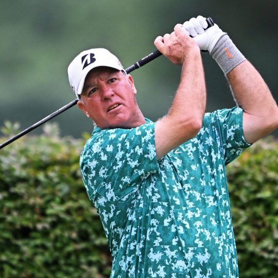 DICK'S Open 2025 - Final Round ENDICOTT, NEW YORK - JULY 13: Boo Weekley of the United States hits his tee shot on the first hole during the final round of the DICK'S Open 2025 at En-Joie Golf Club on July 13, 2025 in Endicott, New York. (Photo by Drew Hallowell/Getty Images)