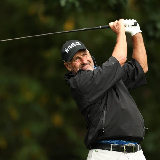 ISPS HANDA Senior Open 2025 - Round One SUNNINGDALE, ENGLAND - JULY 24: José María Olazábal of Spain in action during the first round of the ISPS HANDA Senior Open 2025 at Sunningdale Golf Club on July 24, 2025 in Sunningdale, England. (Photo by Luke Walker/Getty Images)